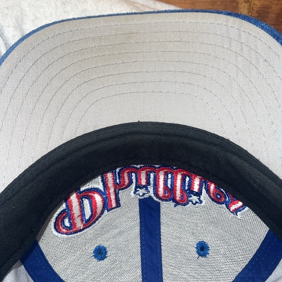 Vintage 90s American Needle Blue Velvet Phillies Hat Professional 7 Model - Picture 9 of 11